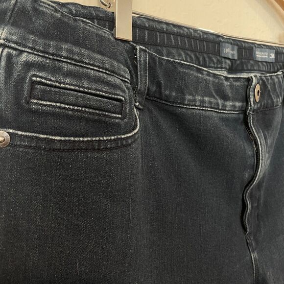 ~ J.Jill 20w Jeggings Premium Flex High Rise Leggings Blue Denim Stretch Plus - Picture 3 of 12